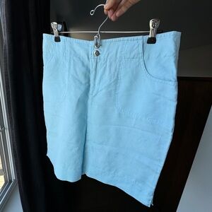 NEW Linen Cotton Blue Summer Resort Skirt